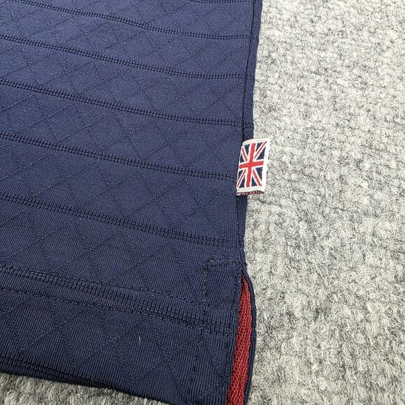 Reebok Classic Polo Shirt Womens Medium Navy Blue Raglan Performance Athletic - Picture 11 of 16